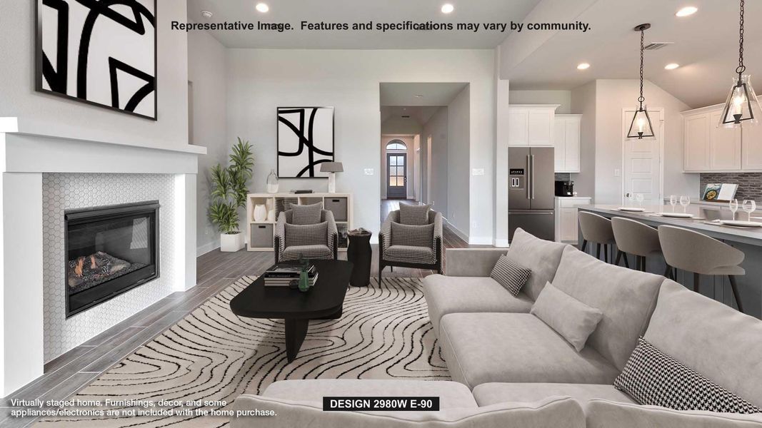 Furnished interior view inside a new home in Riceland, Mont Belvieu (Image 4).