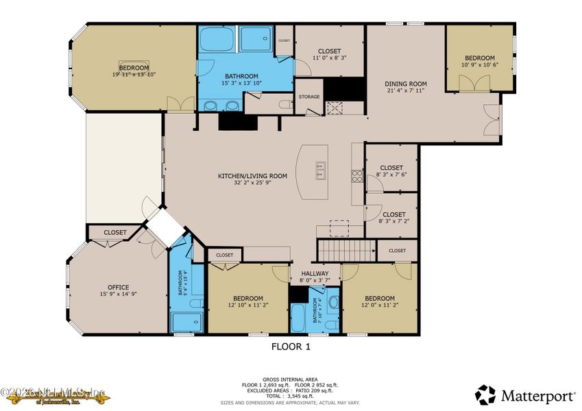 2D floor plan layout of this home in , St. Augustine, FL (Image 6). 2D floor plan layout of this home in , St. Augustine, FL (Image 6).