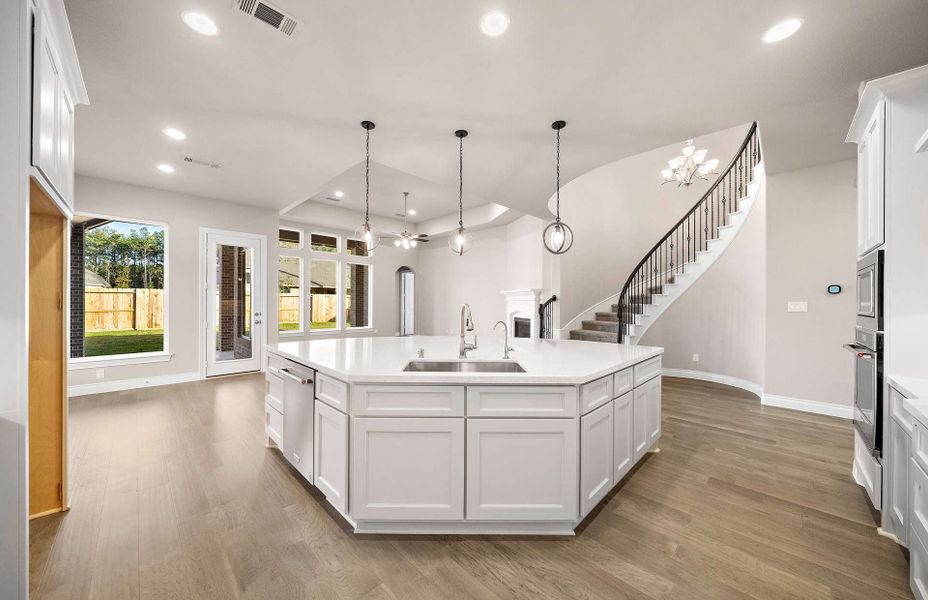 Representative furnished interior of a home built from the 3070 by Ravenna Homes in The Highlands 55′, Porter (Image 15).