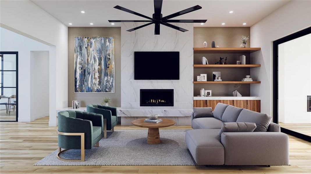 Furnished interior view inside a new home in , Dallas (Image 4).