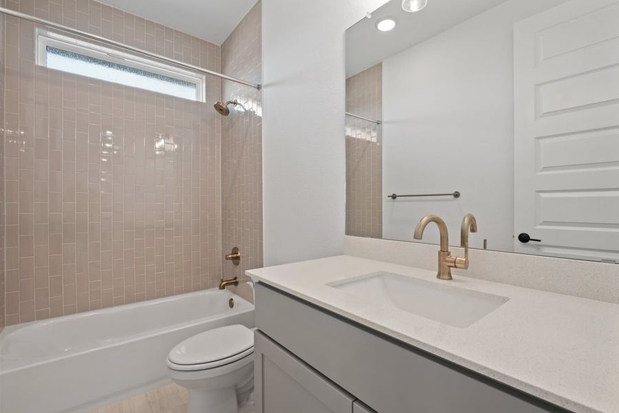 Furnished interior view inside a new home in Park Collection At Wolf Ranch, Georgetown (Image 18). Furnished interior view inside a new home in Park Collection At Wolf Ranch, Georgetown (Image 18).