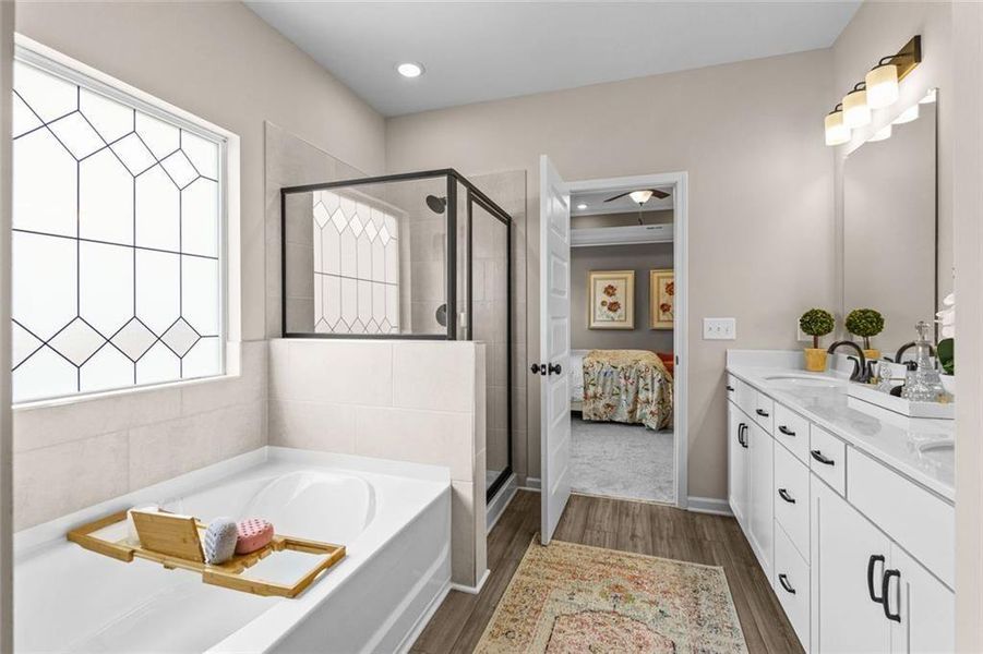 Furnished interior view inside a new home in Varnell Preserve, Dalton (Image 32).