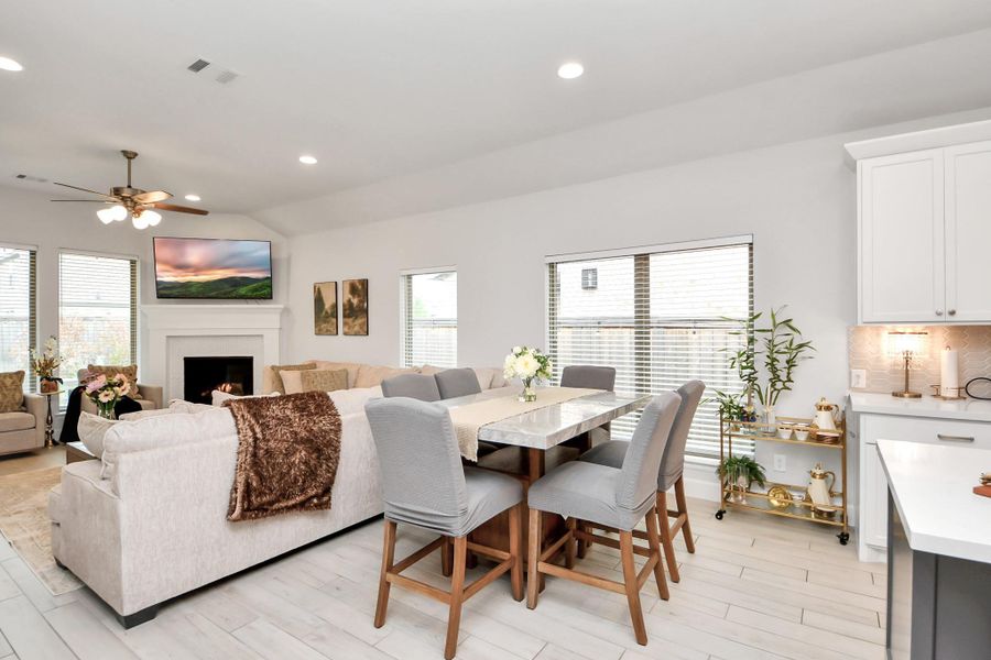 Furnished interior view inside a new home in Bridgeland, Cypress (Image 9). Furnished interior view inside a new home in Bridgeland, Cypress (Image 9).