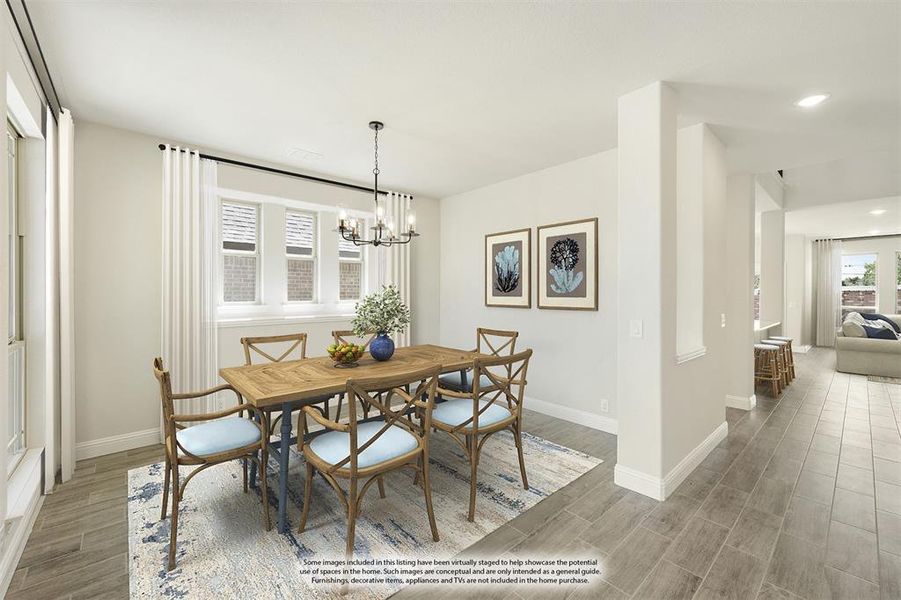 Furnished interior view inside a new home in Mockingbird Hills 60-65, Joshua (Image 4).