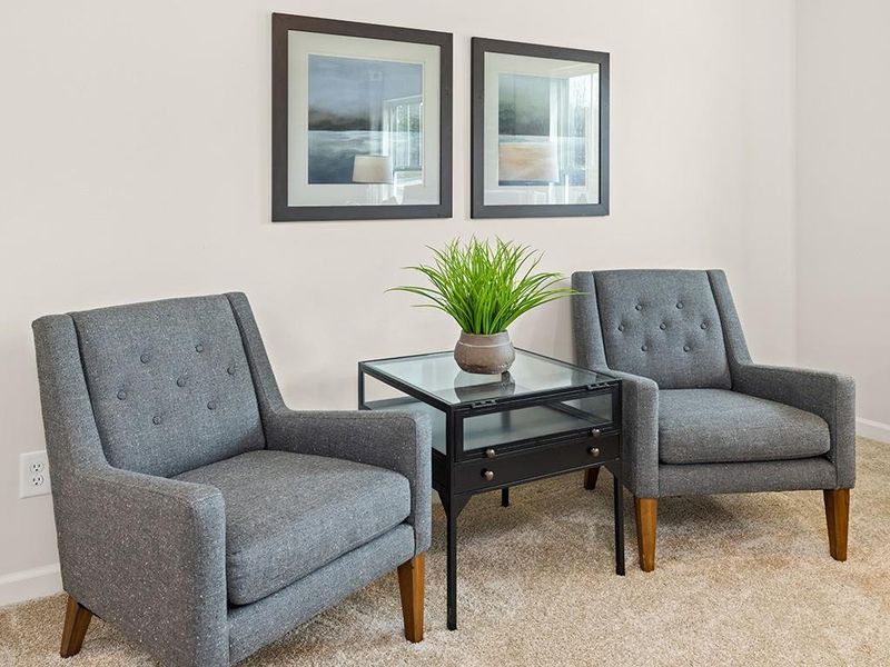 Furnished interior view inside a new home in Oaks at Cedar Grove, Fairburn (Image 34).