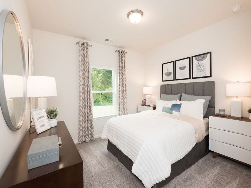 Secondary bedroom in the Paisley at a Meritage Homes community in Holly Springs, GA.