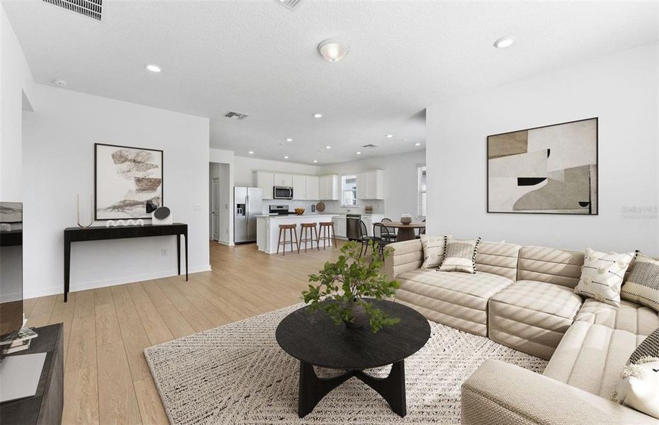 Furnished interior view inside a new home in Spencer Glen, Riverview (Image 4). Furnished interior view inside a new home in Spencer Glen, Riverview (Image 4).