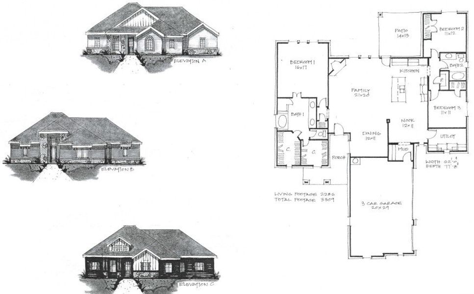 2D floor plan layout for the Austin II by Robbie Hale Homes in High Meadows Estates, Nevada, TX (Image 5). 2D floor plan layout for the Austin II by Robbie Hale Homes in High Meadows Estates, Nevada, TX (Image 5).