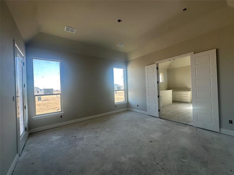 Outside patio access in Primary Bedroom