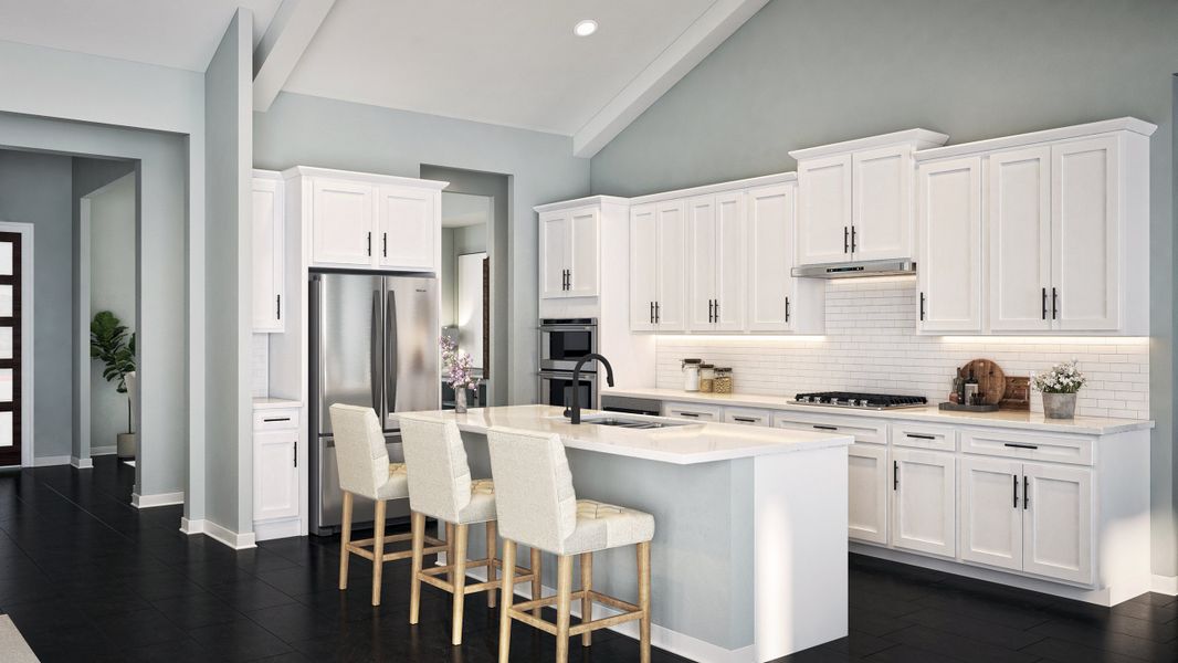 Representative furnished interior of a home built from the Campania by Beazer Homes in Highland Estates, San Antonio (Image 6). Representative furnished interior of a home built from the Campania by Beazer Homes in Highland Estates, San Antonio (Image 6).