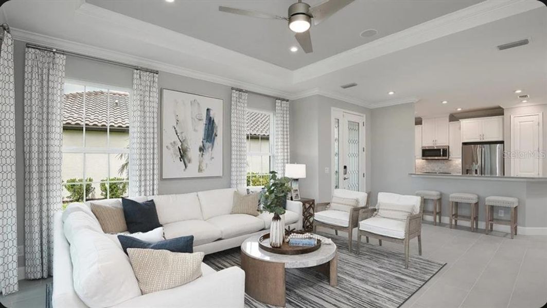 Furnished interior view inside a new home in Esplanade at Azario Lakewood Ranch, Bradenton (Image 7).