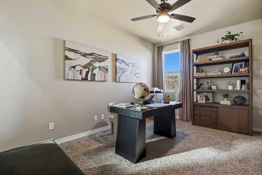 Representative furnished interior of a home built from the Franklin by View Homes in Desert Springs | Enchanted Series, El Paso (Image 15). Representative furnished interior of a home built from the Franklin by View Homes in Desert Springs | Enchanted Series, El Paso (Image 15).