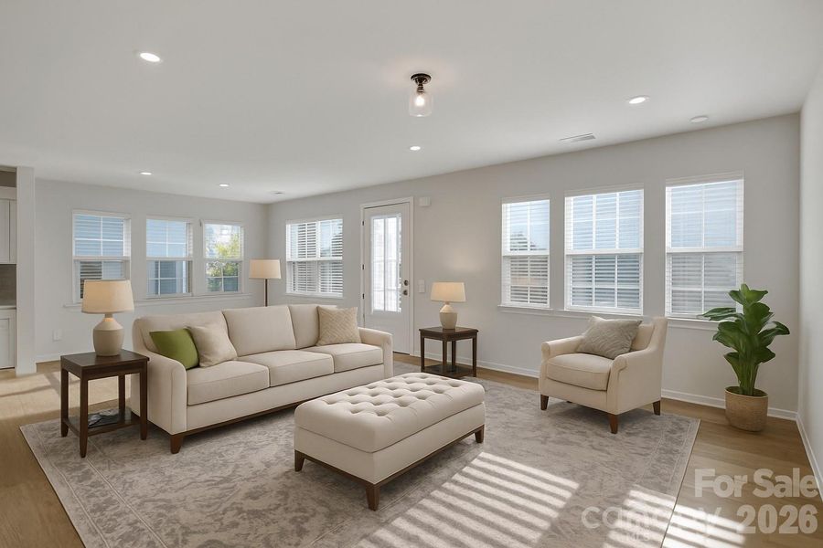 Living room virtually staged Living room virtually staged