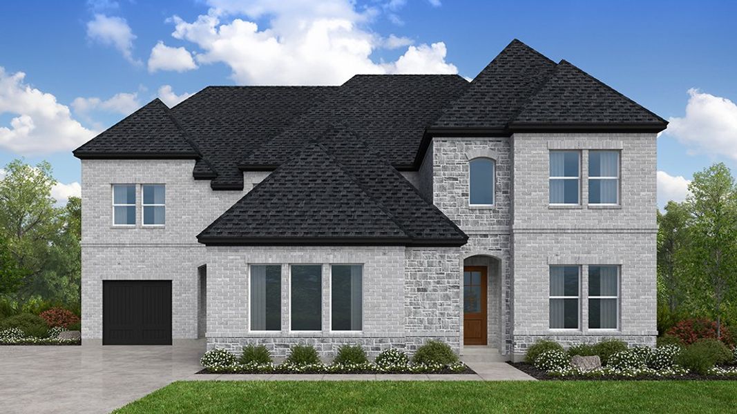 Representative exterior photo of a completed home built from the Victoria by Taylor Morrison in The Ranch at Uptown Celina 70s, Celina, TX (Image 2). Representative exterior photo of a completed home built from the Victoria by Taylor Morrison in The Ranch at Uptown Celina 70s, Celina, TX (Image 2).