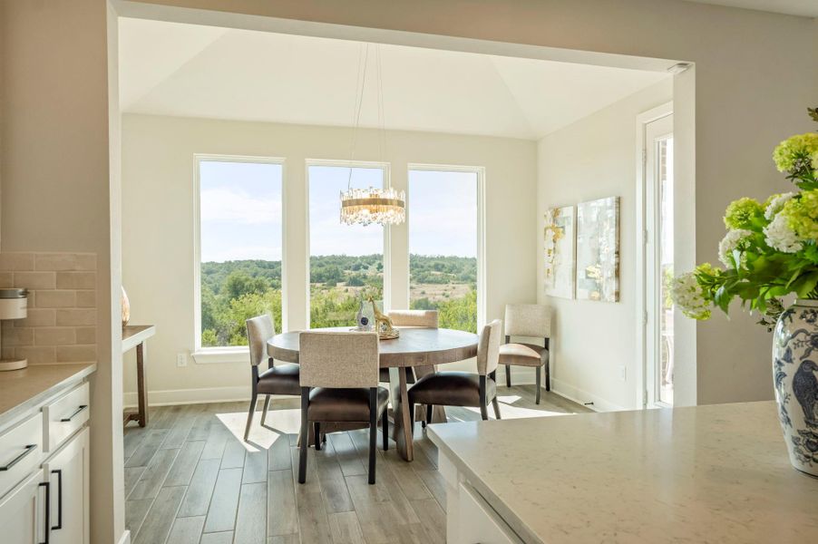 Furnished interior view inside a new home in Sweetwater - 60', Austin (Image 3). Furnished interior view inside a new home in Sweetwater - 60', Austin (Image 3).