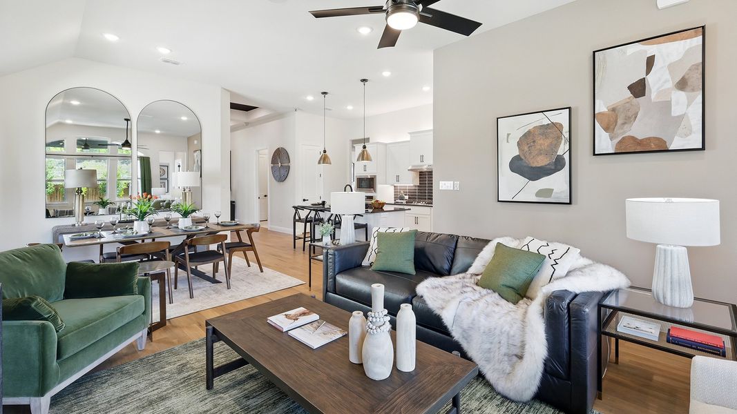Representative furnished interior of a home built from the Juniper by Brightland Homes in Anna Ranch, Anna (Image 6).