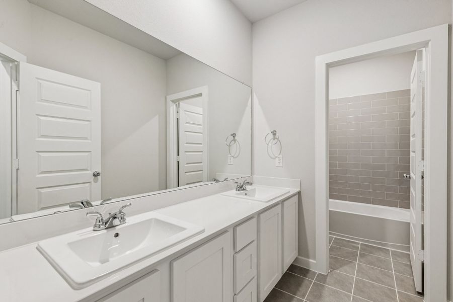 Bathroom in the Winters home plan by Trophy Signature Homes – REPRESENTATIVE PHOTO Bathroom in the Winters home plan by Trophy Signature Homes – REPRESENTATIVE PHOTO