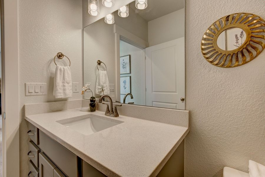 Representative furnished interior of a home built from the The Cambridge by Landmark Homes in The Lakes at Centerra, Loveland (Image 29).