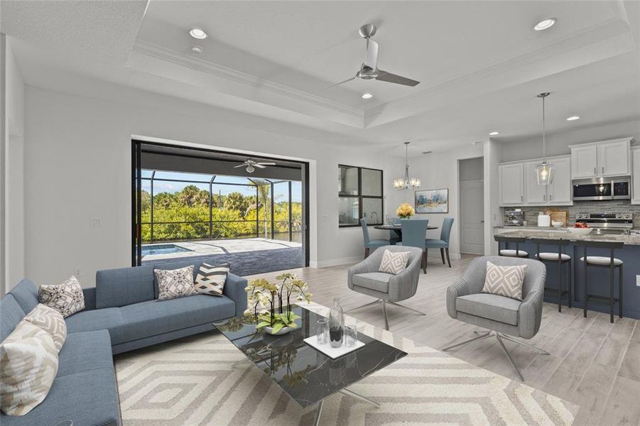 Furnished interior view inside a new home in , Port Charlotte (Image 12).