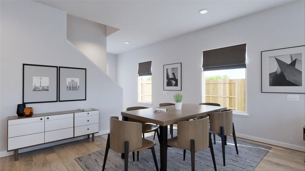 Furnished interior view inside a new home in The Villas Collection at Novel, Austin (Image 13).