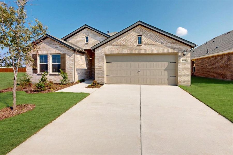 Front exterior of a new home in Verandah, Royse City, TX, highlighting curb appeal (Image 19). Front exterior of a new home in Verandah, Royse City, TX, highlighting curb appeal (Image 19).