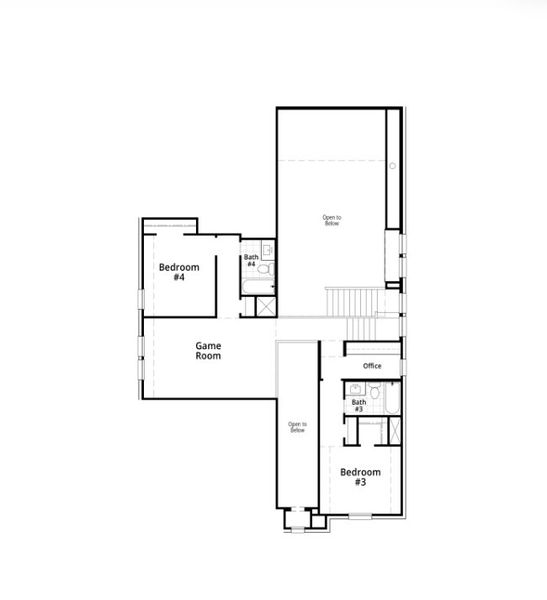 2D floor plan layout of this home in Mosaic: 50ft. lots, Celina, TX (Image 6).