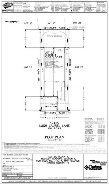 17415 Lush Laurel Lane Preliminary Plot Plan