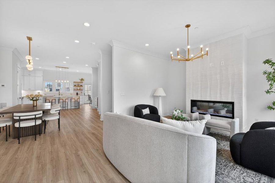 Furnished interior view inside a new home in Skyview On Broad, Sugar Hill (Image 46). Furnished interior view inside a new home in Skyview On Broad, Sugar Hill (Image 46).