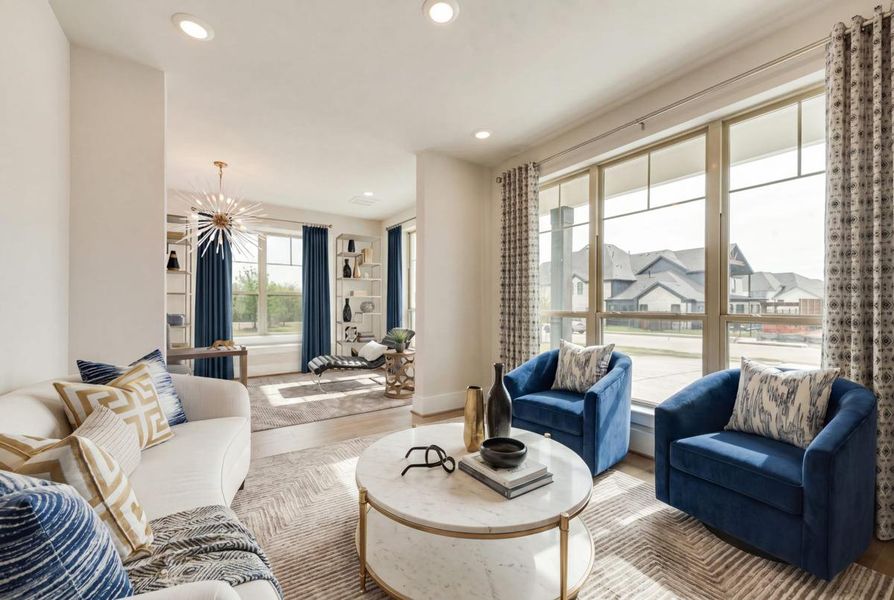 Furnished interior view inside a new home in Park Place, Prosper (Image 6). Furnished interior view inside a new home in Park Place, Prosper (Image 6).