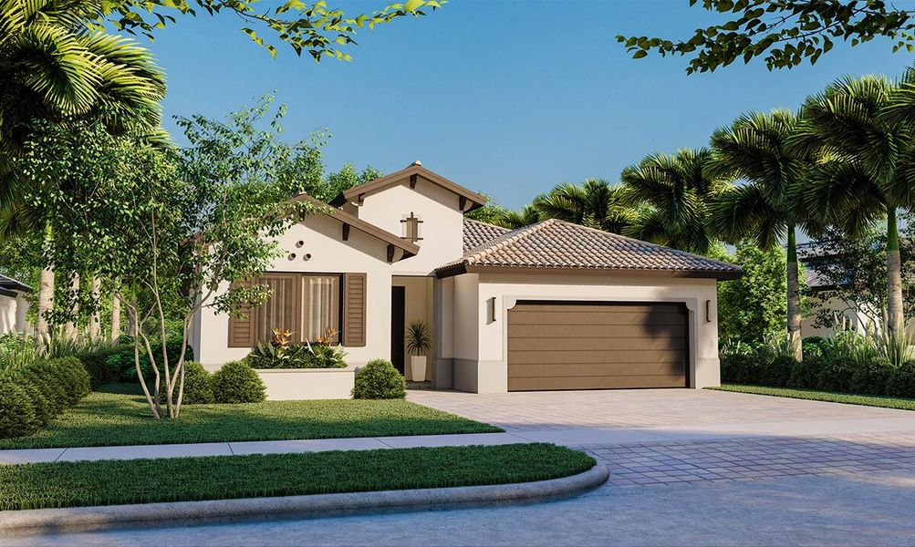Representative exterior photo of a completed home built from the Fairmont by CC Homes in Maple Ridge, Ave Maria, FL (Image 9).