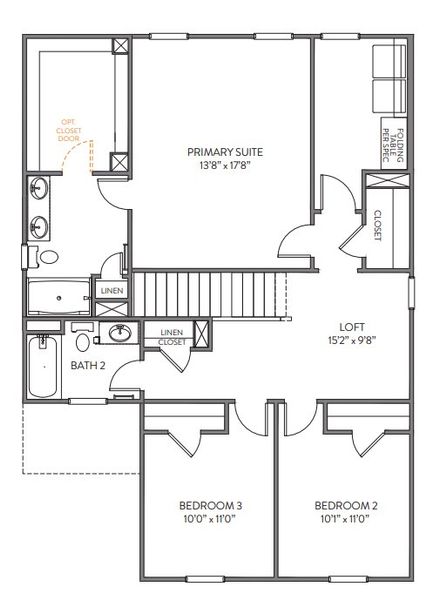 2D floor plan layout for the TA1800 by True Homes in Reeves Crossing, St. George, SC (Image 4). 2D floor plan layout for the TA1800 by True Homes in Reeves Crossing, St. George, SC (Image 4).