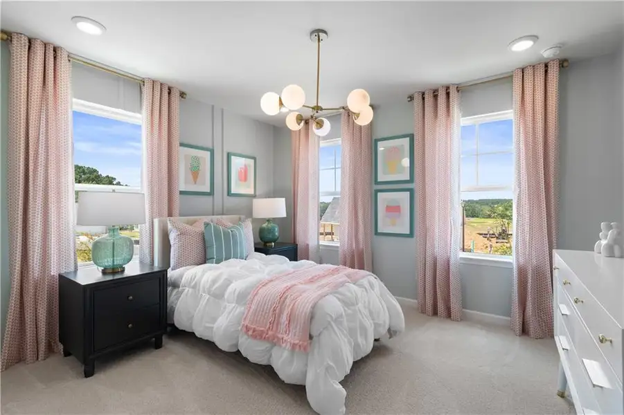 Furnished interior view inside a new home in Langley Overlook, Loganville (Image 8). Furnished interior view inside a new home in Langley Overlook, Loganville (Image 8).