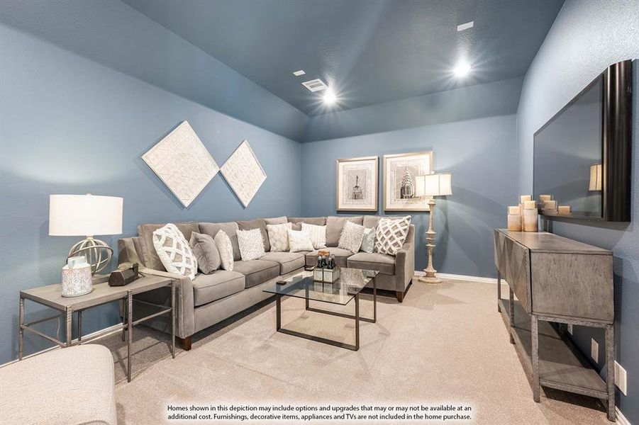 Furnished interior view inside a new home in ArrowBrooke, Aubrey (Image 37).