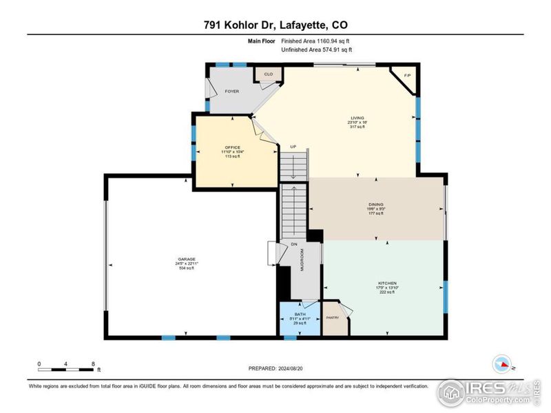 Main level floor plan