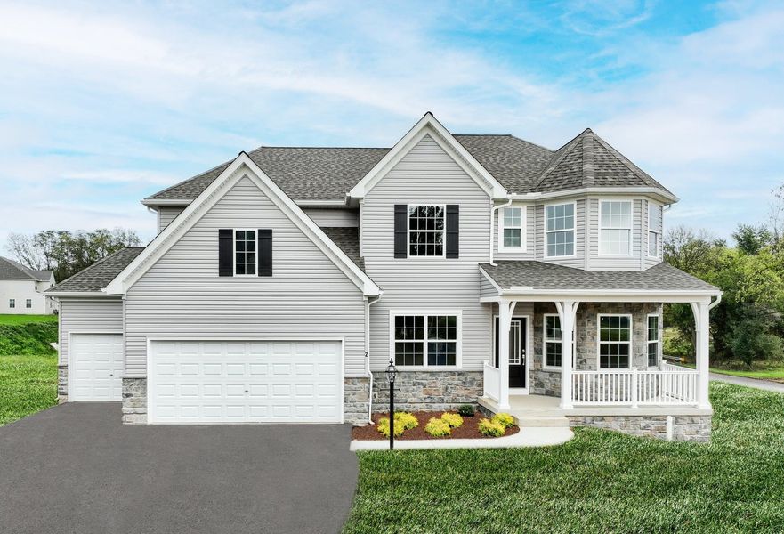 Representative exterior photo of a completed home built from the Magnolia by Keystone Custom Homes in Lakestone Cove, Belmont, NC (Image 16).