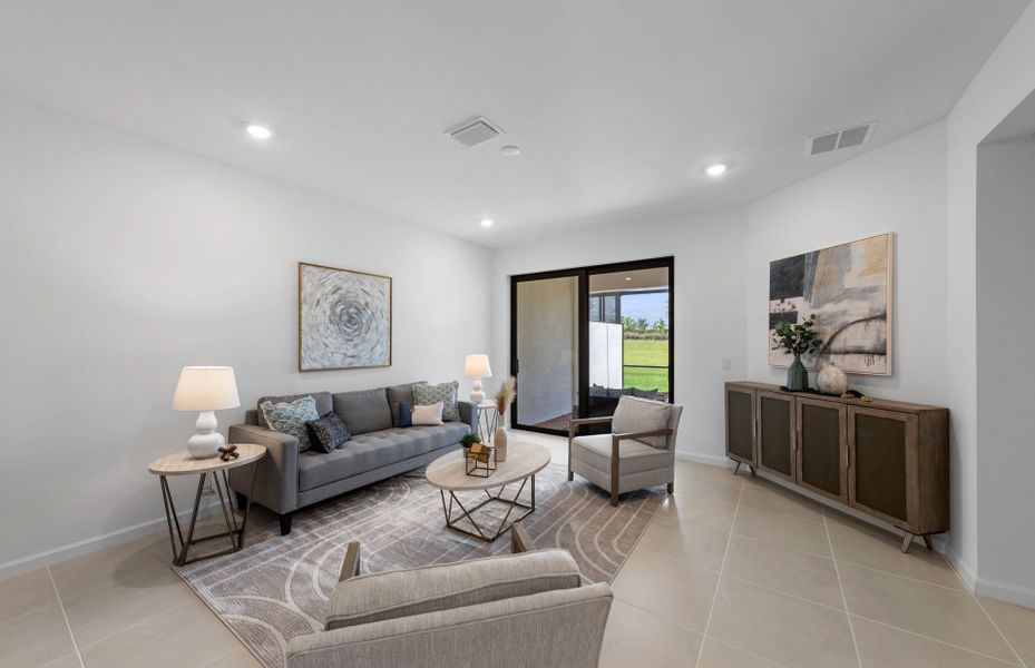 Furnished interior view inside a new home in Del Webb Naples, Ave Maria (Image 9).