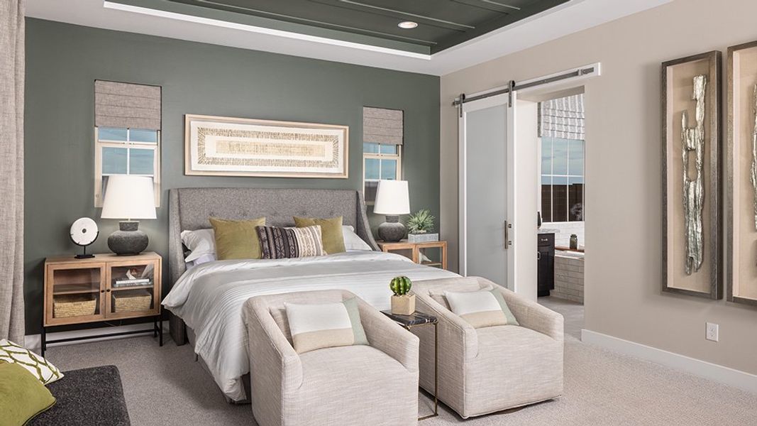 Furnished interior view inside a new home in Ellsworth Ranch, Queen Creek (Image 10).