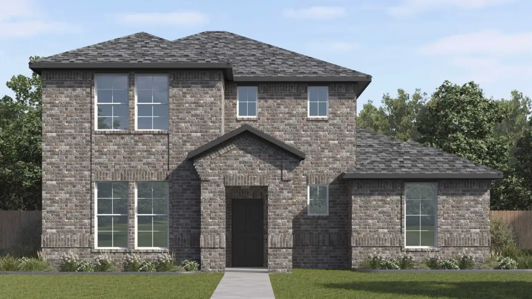 Representative exterior photo of a completed home built from the Charlotte by D.R. Horton in Boardwalk, Lancaster, TX (Image 1). Representative exterior photo of a completed home built from the Charlotte by D.R. Horton in Boardwalk, Lancaster, TX (Image 1).