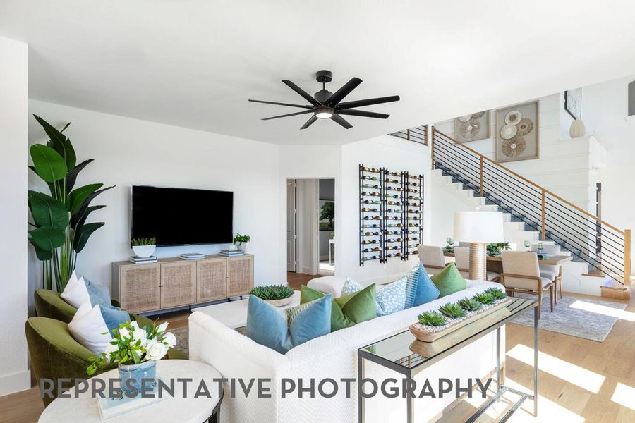 Furnished interior view inside a new home in Wolf Ranch, Georgetown (Image 4).