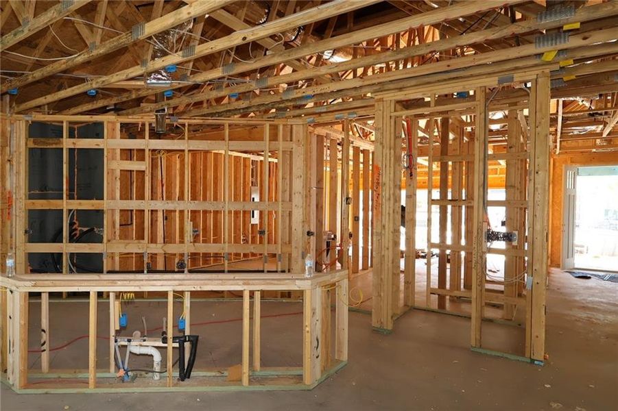 In-progress construction of a new home in Maple Grove at Towne Lake, Woodstock, GA (Image 8).