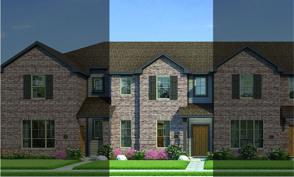 Crockett with Elevation 4A Brick Exterior 2023 Townhomes