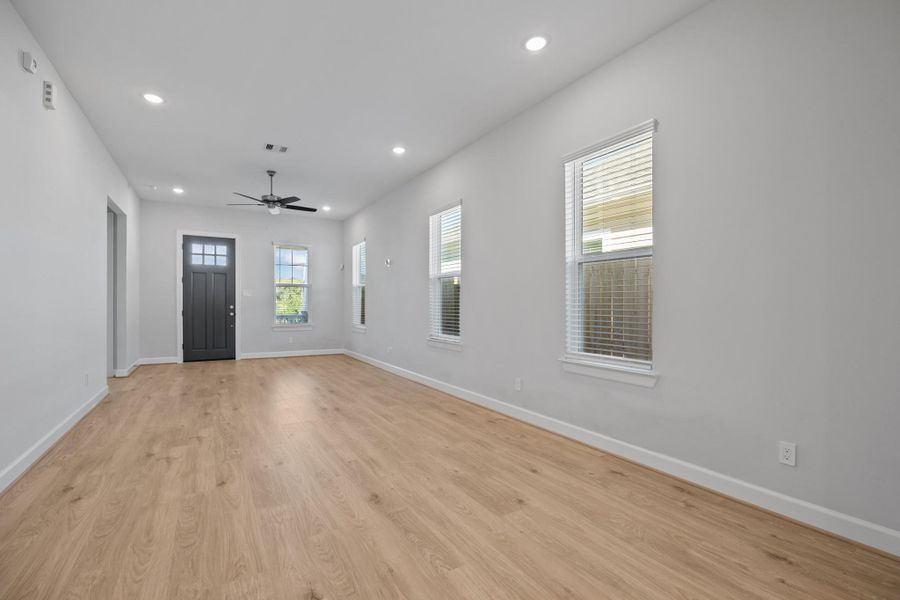 View of Living Room toward front door.