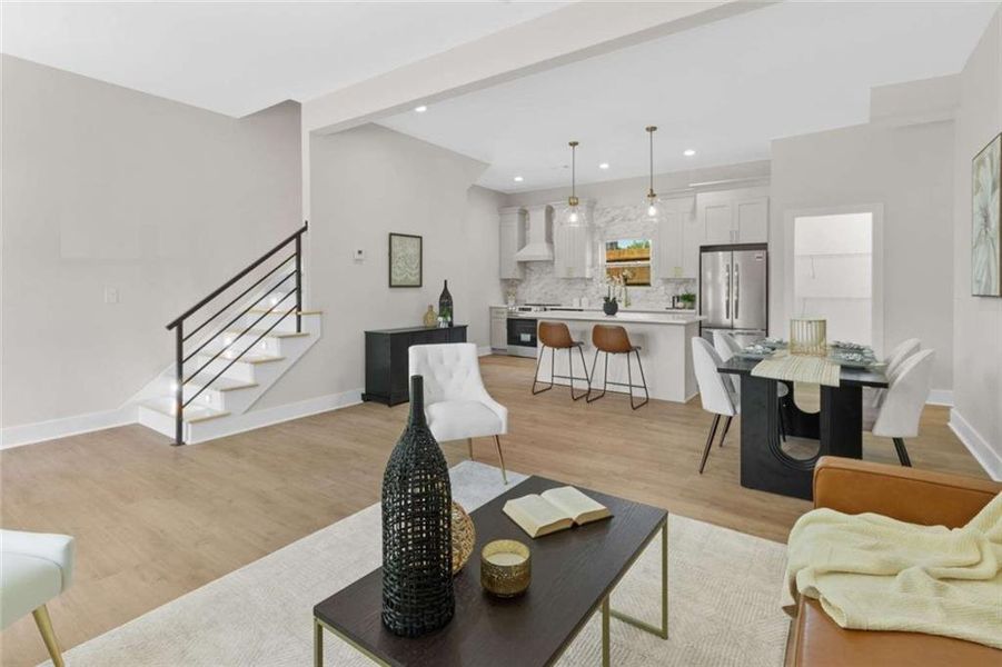 Furnished interior view inside a new home in , Atlanta (Image 4).