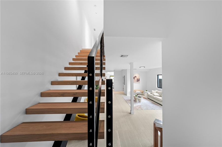 Furnished interior view inside a new home in , Miami (Image 17). Furnished interior view inside a new home in , Miami (Image 17).