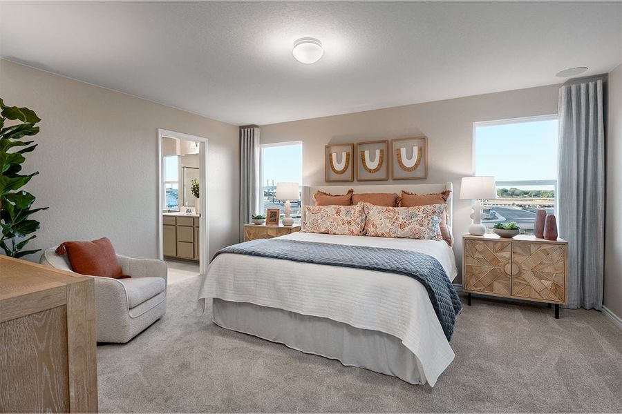 Representative furnished interior of a home built from the 2246 by KB Home in Medina Crossing, Von Ormy (Image 7).