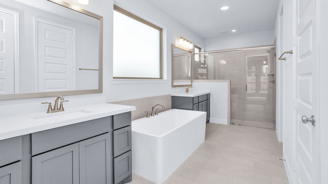 Furnished interior view inside a new home in Grand Central Park, Conroe (Image 5).