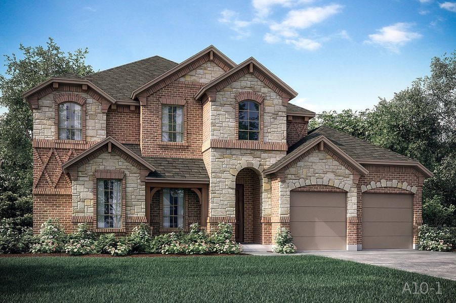 Representative exterior photo of a completed home built from the Providence by John Houston Homes in BridgeWater - Phase 1, Midlothian, TX (Image 4).