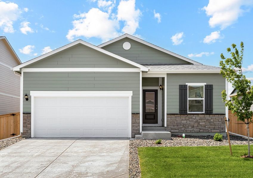 The Arapaho is a beautiful single story home with siding.