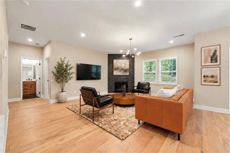 Furnished interior view inside a new home in , Atlanta (Image 18).