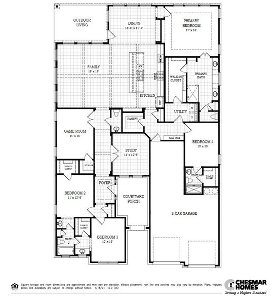 2D floor plan layout for the Drake 60/65’s by Chesmar Homes in Prominence – Now Selling, San Antonio, TX (Image 4). 2D floor plan layout for the Drake 60/65’s by Chesmar Homes in Prominence – Now Selling, San Antonio, TX (Image 4).